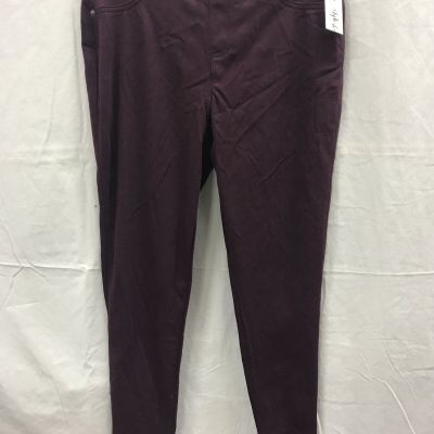 STYLE & CO Knit Twill Legging Med Purple S